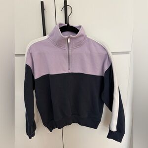 Old Navy Purple and Navy Quarter Zip. girls Size 10/12